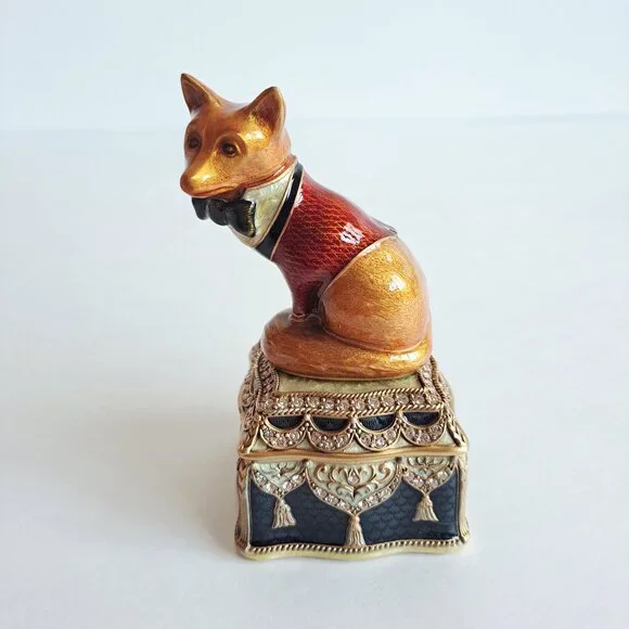 New Edgar Berebi Limited Edition Marcel Fox Box Collectible Jewelry Box
